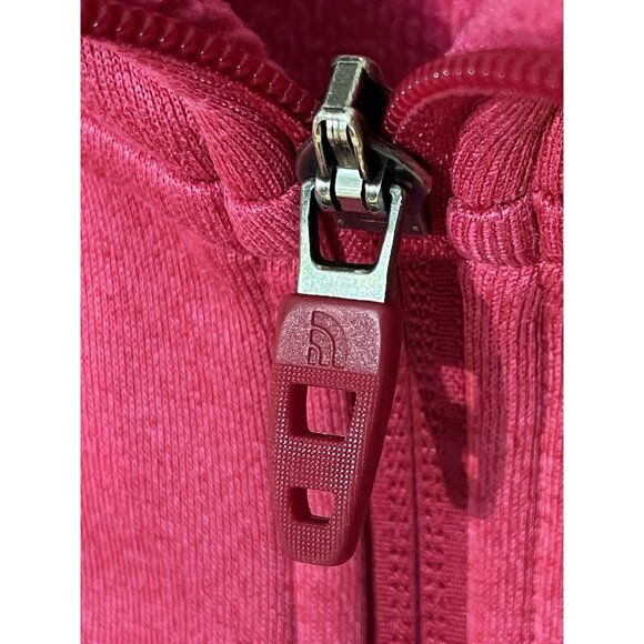 The North Face Cerise Pink Heathered Fleece Full Zip Agave Jacket - Picture 10 of 11